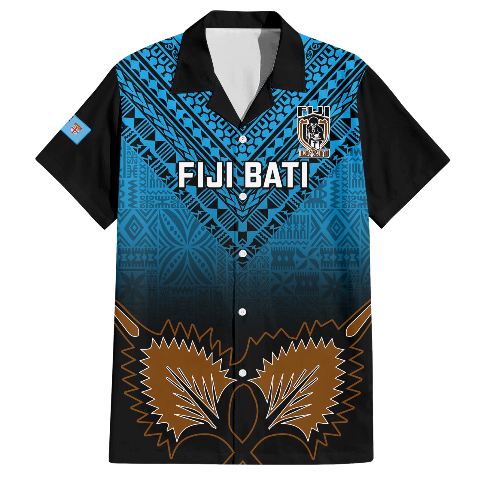 Custom Fiji Tapa Rugby Hawaiian Shirt Pacific 2023 Go Fijian Bati - Wonder Print Shop