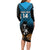 Custom Fiji Tapa Rugby Long Sleeve Bodycon Dress Pacific 2023 Go Fijian Bati - Wonder Print Shop