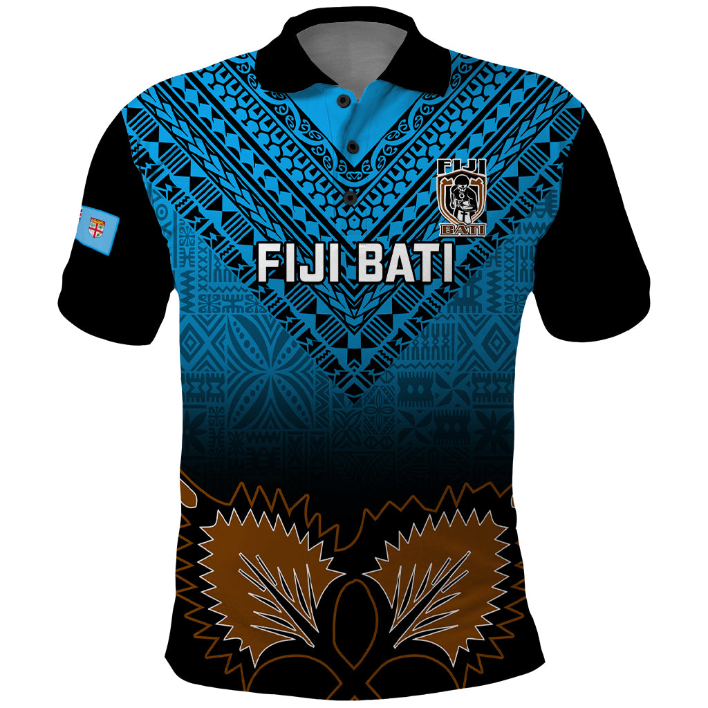 Custom Fiji Tapa Rugby Polo Shirt Pacific 2023 Go Fijian Bati - Wonder Print Shop