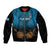 Custom Fiji Tapa Rugby Sleeve Zip Bomber Jacket Pacific 2023 Go Fijian Bati - Wonder Print Shop