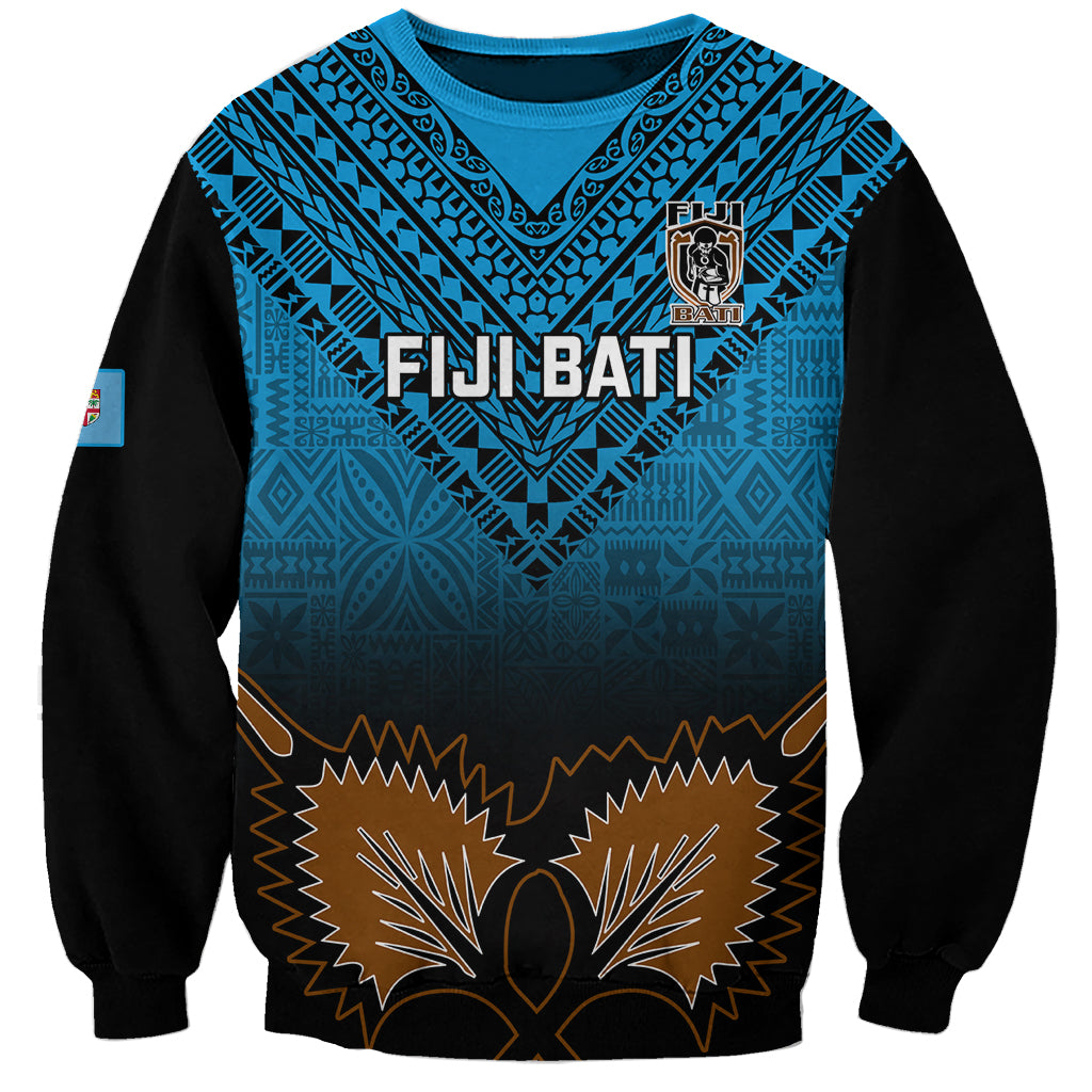 Custom Fiji Tapa Rugby Sweatshirt Pacific 2023 Go Fijian Bati - Wonder Print Shop