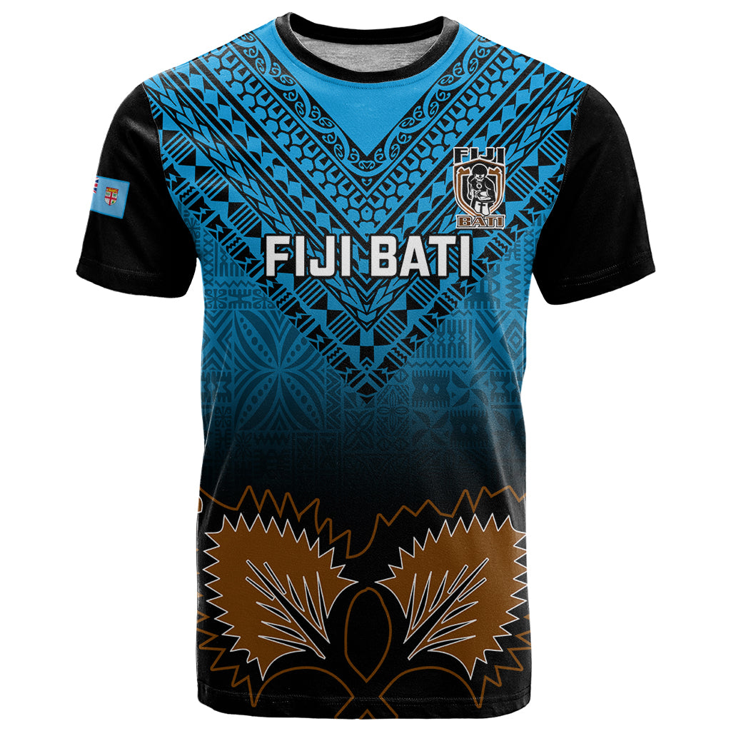 Custom Fiji Tapa Rugby T Shirt Pacific 2023 Go Fijian Bati - Wonder Print Shop