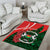 Personalised Burkina Faso Republic Day Area Rug Happy 66th Anniversary - Bogolan Pattern - Wonder Print Shop