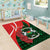 Personalised Burkina Faso Republic Day Area Rug Happy 66th Anniversary - Bogolan Pattern - Wonder Print Shop