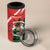 Personalised Burkina Faso Republic Day 4 in 1 Can Cooler Tumbler Happy 66th Anniversary - Bogolan Pattern - Wonder Print Shop