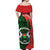 Personalised Burkina Faso Republic Day Off Shoulder Maxi Dress Happy 66th Anniversary - Bogolan Pattern - Wonder Print Shop