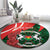 Personalised Burkina Faso Republic Day Round Carpet Happy 66th Anniversary - Bogolan Pattern