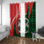 Personalised Burkina Faso Republic Day Window Curtain Happy 66th Anniversary - Bogolan Pattern - Wonder Print Shop