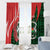 Personalised Burkina Faso Republic Day Window Curtain Happy 66th Anniversary - Bogolan Pattern - Wonder Print Shop