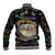 Happy And Delicious Mardi Gras Baseball Jacket King Cake And Luxury Beadeds - Wonder Print Shop