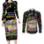 Happy And Delicious Mardi Gras Couples Matching Long Sleeve Bodycon Dress and Long Sleeve Button Shirt King Cake And Luxury Beadeds - Wonder Print Shop