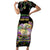 Happy And Delicious Mardi Gras Family Matching Short Sleeve Bodycon Dress and Hawaiian Shirt King Cake And Luxury Beadeds - Wonder Print Shop