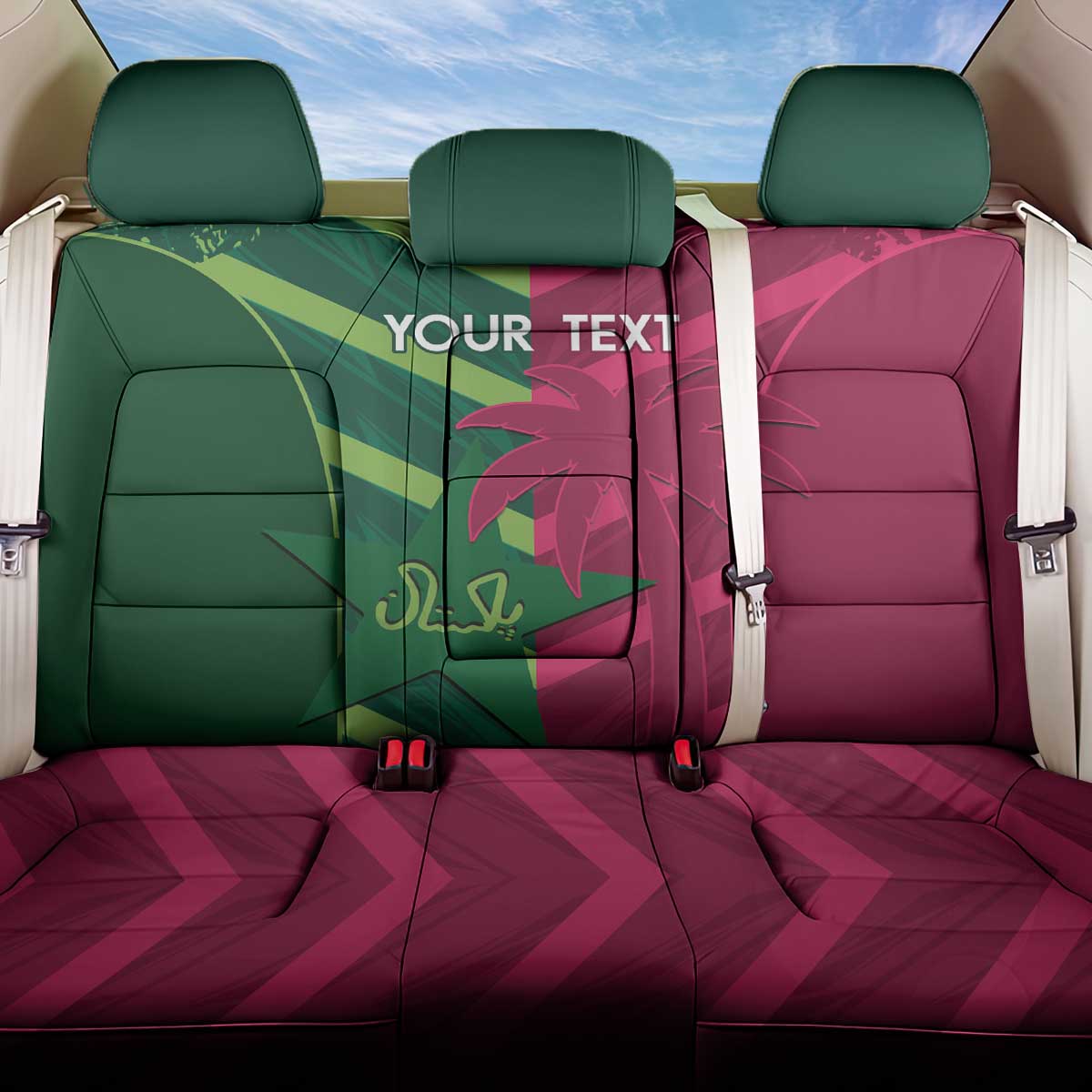 Custom West Indies And Pakistan Cricket Back Car Seat Cover 2025 Windies Shaheens Together - Wonder Print Shop