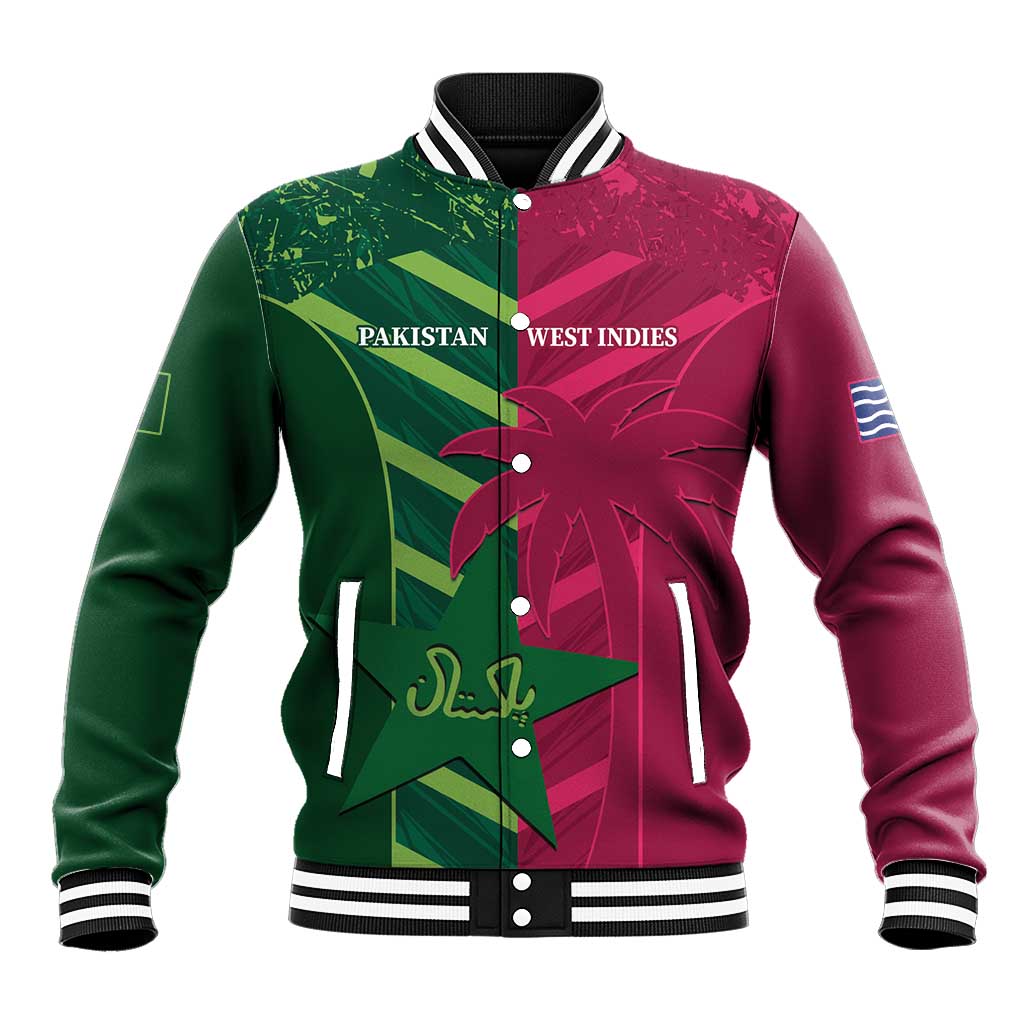 Custom West Indies And Pakistan Cricket Baseball Jacket 2025 Windies Shaheens Together - Wonder Print Shop