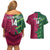 Custom West Indies And Pakistan Cricket Couples Matching Off Shoulder Short Dress and Hawaiian Shirt 2025 Windies Shaheens Together - Wonder Print Shop