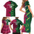 Custom West Indies And Pakistan Cricket Family Matching Short Sleeve Bodycon Dress and Hawaiian Shirt 2025 Windies Shaheens Together - Wonder Print Shop