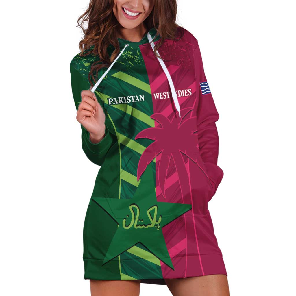 Custom West Indies And Pakistan Cricket Hoodie Dress 2025 Windies Shaheens Together - Wonder Print Shop