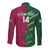 Custom West Indies And Pakistan Cricket Long Sleeve Button Shirt 2025 Windies Shaheens Together - Wonder Print Shop