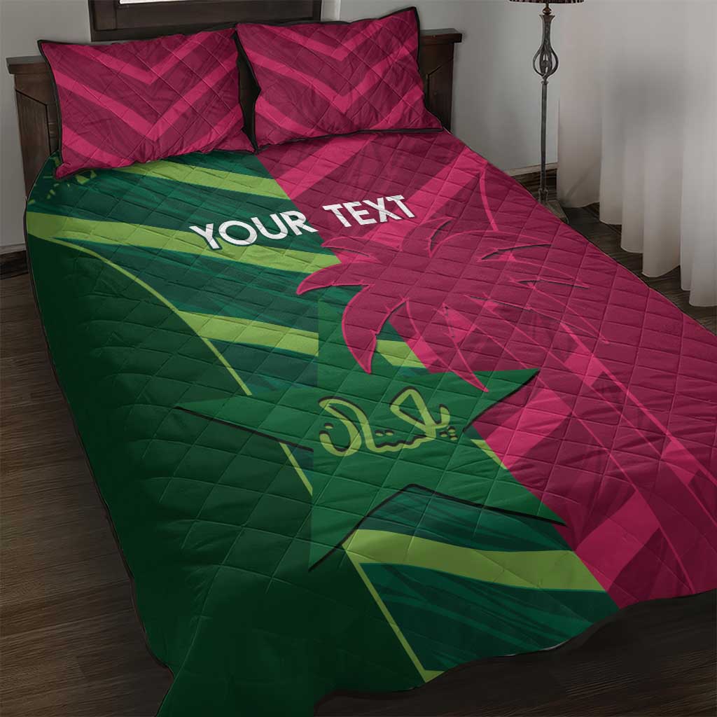 Custom West Indies And Pakistan Cricket Quilt Bed Set 2025 Windies Shaheens Together