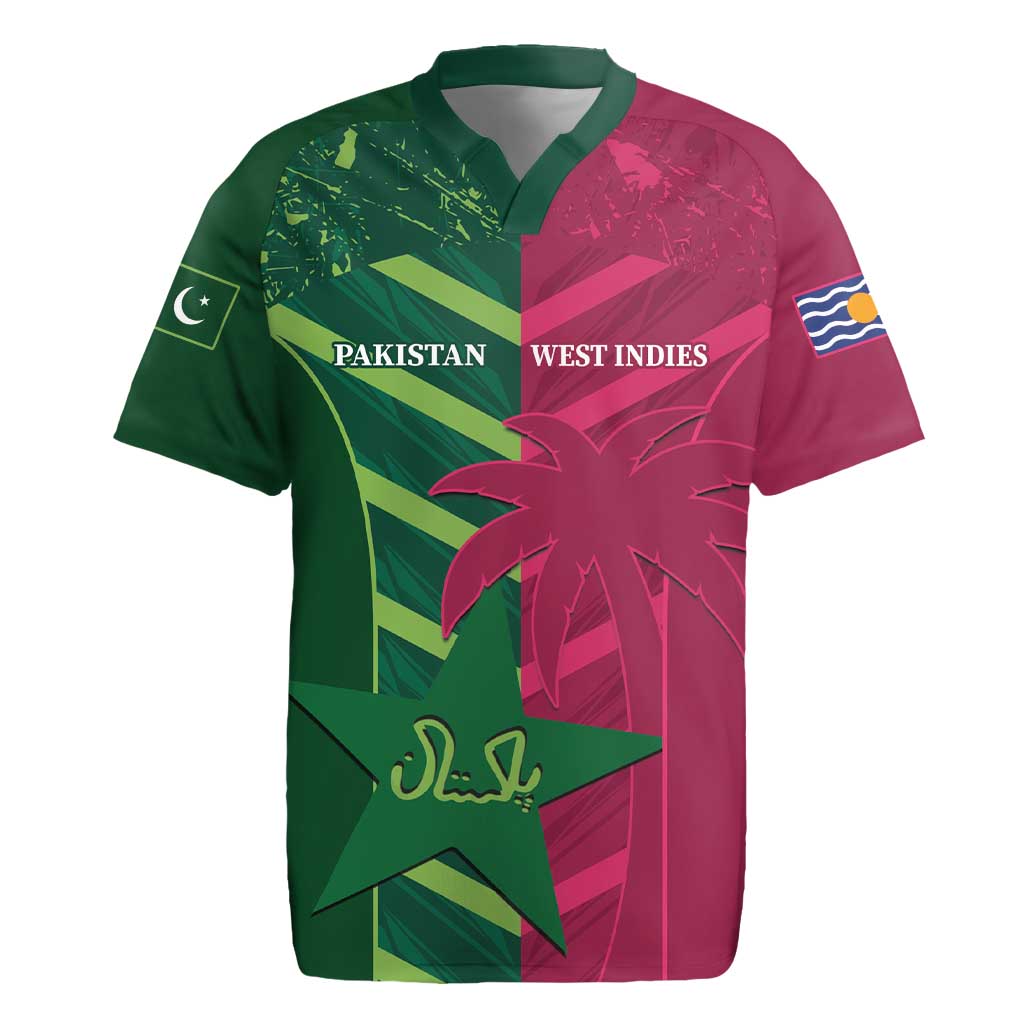 Custom West Indies And Pakistan Cricket Rugby Jersey 2025 Windies Shaheens Together