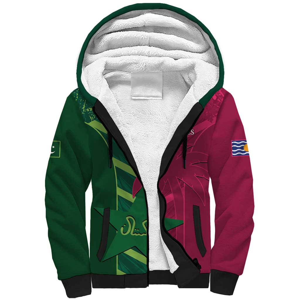 Custom West Indies And Pakistan Cricket Sherpa Hoodie 2025 Windies Shaheens Together