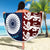 Custom India And England Cricket Beach Blanket 2025 Men In Blue Three Lions Together - Wonder Print Shop