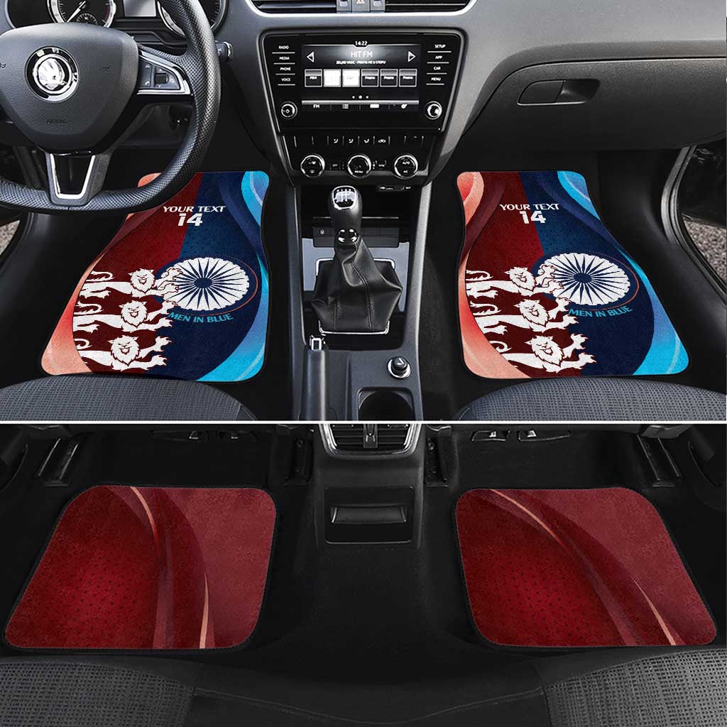 Custom India And England Cricket Car Mats 2025 Men In Blue Three Lions Together - Wonder Print Shop