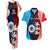 Custom India And England Cricket Couples Matching Tank Maxi Dress and Hawaiian Shirt 2025 Men In Blue Three Lions Together - Wonder Print Shop