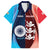 Custom India And England Cricket Family Matching Off The Shoulder Long Sleeve Dress and Hawaiian Shirt 2025 Men In Blue Three Lions Together - Wonder Print Shop