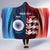 Custom India And England Cricket Hooded Blanket 2025 Men In Blue Three Lions Together