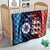 Custom India And England Cricket Quilt 2025 Men In Blue Three Lions Together - Wonder Print Shop