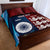 Custom India And England Cricket Quilt Bed Set 2025 Men In Blue Three Lions Together - Wonder Print Shop