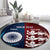 Custom India And England Cricket Round Carpet 2025 Men In Blue Three Lions Together