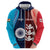 Custom India And England Cricket Zip Hoodie 2025 Men In Blue Three Lions Together