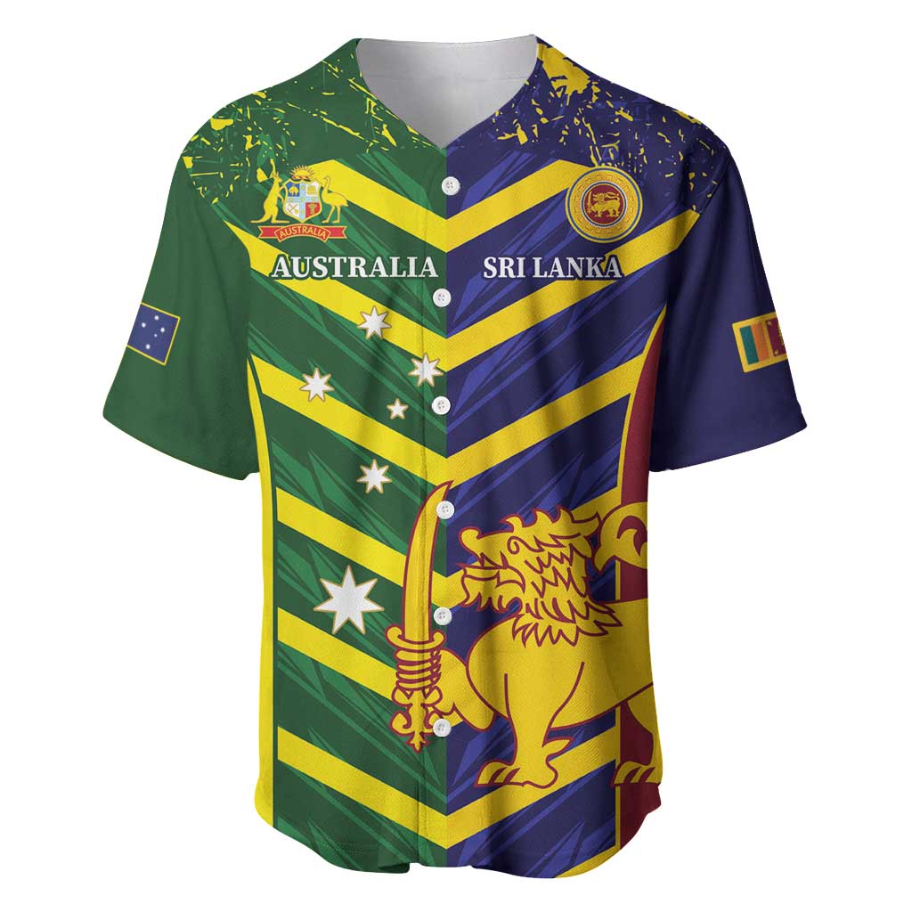 Custom Sri Lanka And Australia Cricket Baseball Jersey 2025 The Lions Baggy Greens Together - Wonder Print Shop