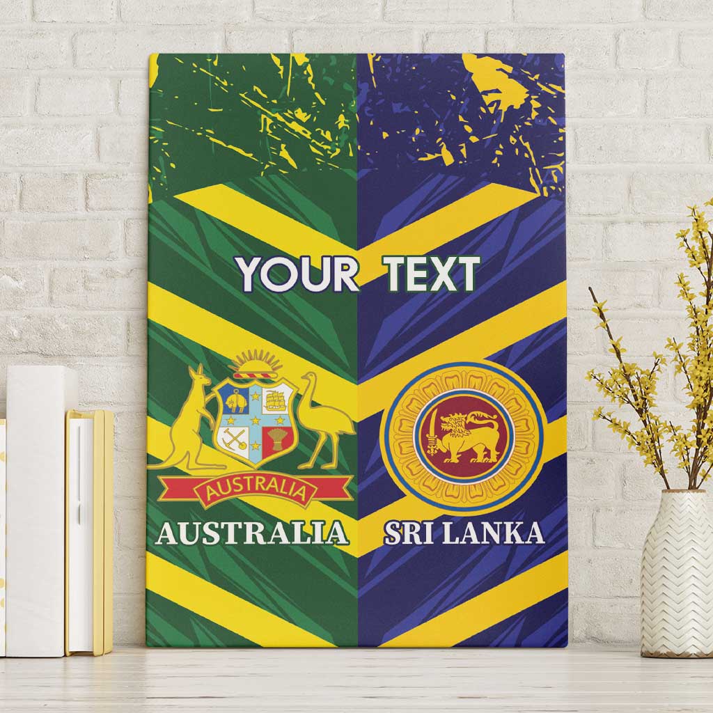 Custom Sri Lanka And Australia Cricket Canvas Wall Art 2025 The Lions Baggy Greens Together - Wonder Print Shop