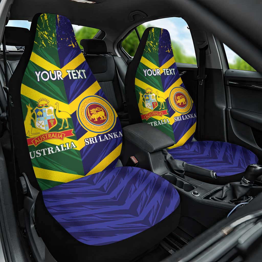 Custom Sri Lanka And Australia Cricket Car Seat Cover 2025 The Lions Baggy Greens Together - Wonder Print Shop