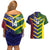 Custom Sri Lanka And Australia Cricket Couples Matching Off Shoulder Short Dress and Hawaiian Shirt 2025 The Lions Baggy Greens Together - Wonder Print Shop