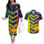 Custom Sri Lanka And Australia Cricket Couples Matching Off The Shoulder Long Sleeve Dress and Hawaiian Shirt 2025 The Lions Baggy Greens Together - Wonder Print Shop