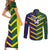 Custom Sri Lanka And Australia Cricket Couples Matching Short Sleeve Bodycon Dress and Long Sleeve Button Shirt 2025 The Lions Baggy Greens Together - Wonder Print Shop