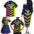 Custom Sri Lanka And Australia Cricket Family Matching Off The Shoulder Long Sleeve Dress and Hawaiian Shirt 2025 The Lions Baggy Greens Together - Wonder Print Shop