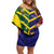 Custom Sri Lanka And Australia Cricket Family Matching Off Shoulder Short Dress and Hawaiian Shirt 2025 The Lions Baggy Greens Together - Wonder Print Shop