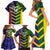 Custom Sri Lanka And Australia Cricket Family Matching Short Sleeve Bodycon Dress and Hawaiian Shirt 2025 The Lions Baggy Greens Together - Wonder Print Shop