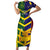 Custom Sri Lanka And Australia Cricket Family Matching Short Sleeve Bodycon Dress and Hawaiian Shirt 2025 The Lions Baggy Greens Together - Wonder Print Shop