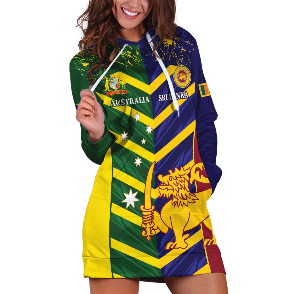 Custom Sri Lanka And Australia Cricket Hoodie Dress 2025 The Lions Baggy Greens Together - Wonder Print Shop