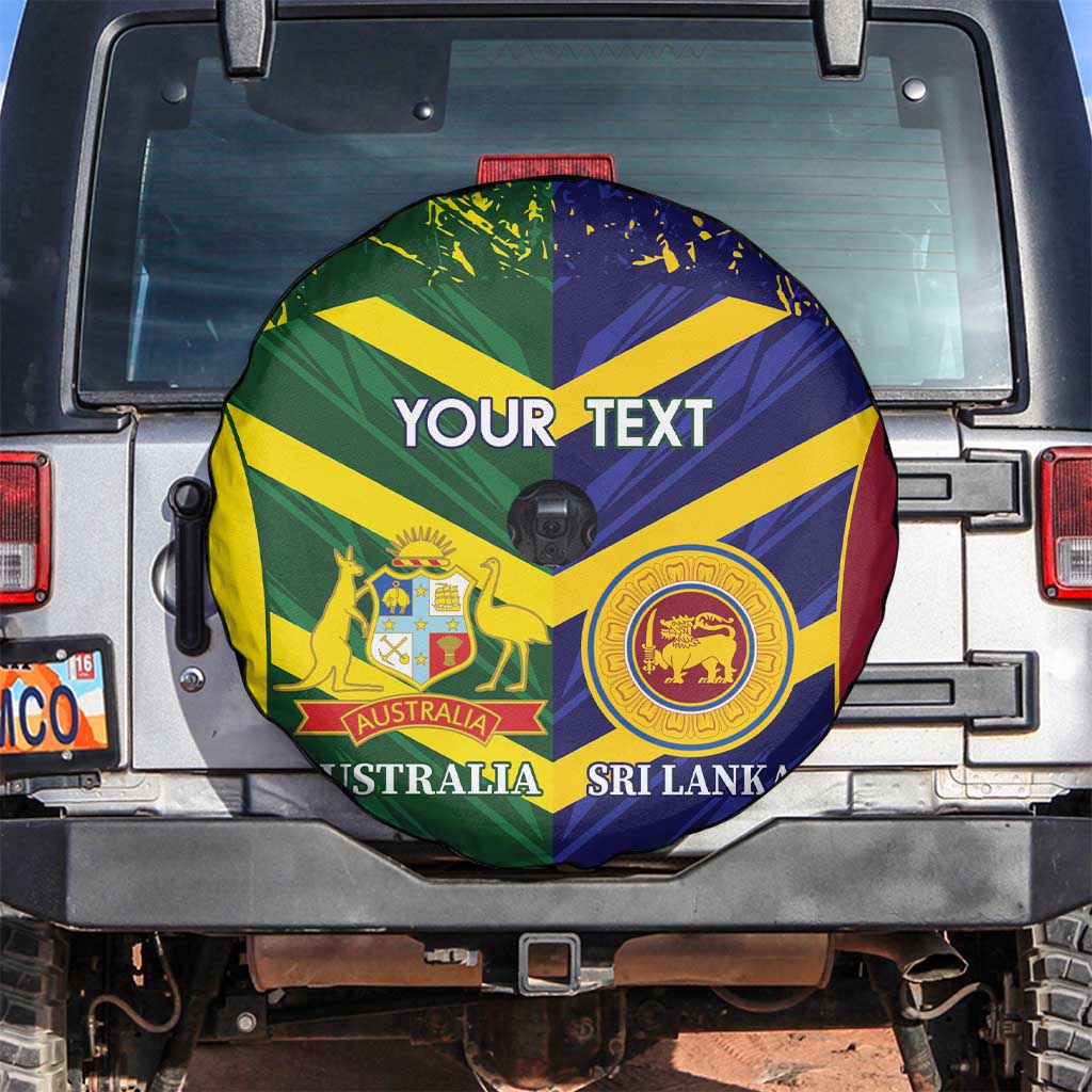 Custom Sri Lanka And Australia Cricket Spare Tire Cover 2025 The Lions Baggy Greens Together