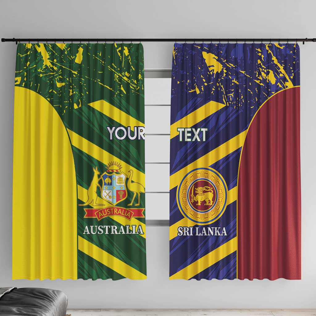 Custom Sri Lanka And Australia Cricket Window Curtain 2025 The Lions Baggy Greens Together