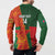 Custom Bangladesh And Zimbabwe Cricket Button Sweatshirt 2025 Tigers Chevrons Together - Wonder Print Shop