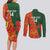 Custom Bangladesh And Zimbabwe Cricket Couples Matching Long Sleeve Bodycon Dress and Long Sleeve Button Shirt 2025 Tigers Chevrons Together - Wonder Print Shop