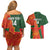 Custom Bangladesh And Zimbabwe Cricket Couples Matching Off Shoulder Short Dress and Hawaiian Shirt 2025 Tigers Chevrons Together - Wonder Print Shop